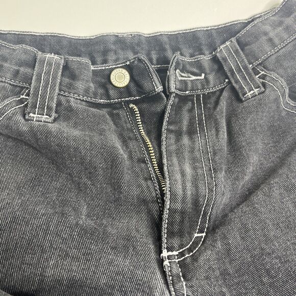 J Galt Women’s Carpenter Jeans Small 28x31.5 Black Denim Y2K Grunge Loose Fit - Picture 3 of 10